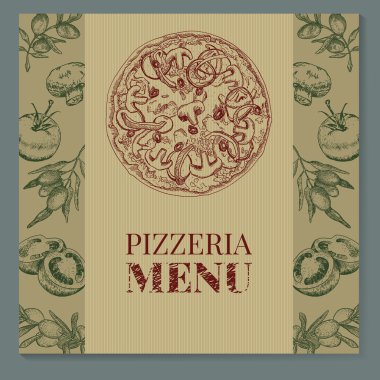 Pizzacı menü şablonu