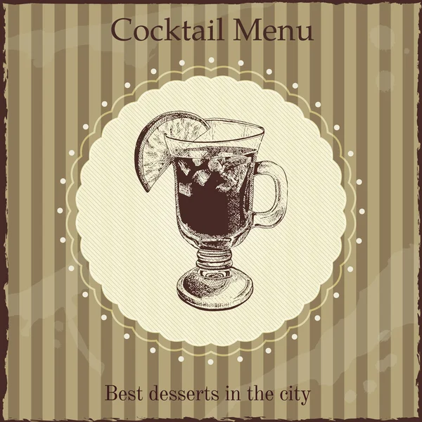 Modèle de couverture de menu Cocktail — Image vectorielle