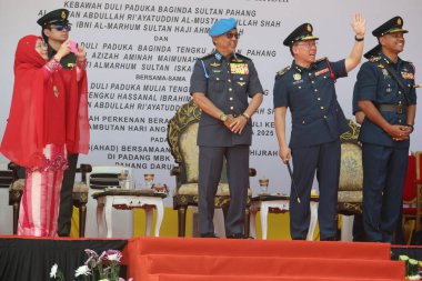 Pahang 05 Mayıs 2025 - Pahang Sultanı Abdullah Ri 'ayatuddin el-Mustafa Bilh ibni Almarhum Sultan Hacı Ahmed Şah tarafından Kuantan Kasabası' nda 2024 Dünya Ateşli Adamlar Günü resmi olarak düzenlendi.