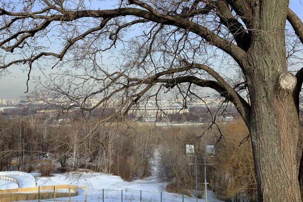 Panorámás kilátás nyílik a város Moszkva — Stock Fotó