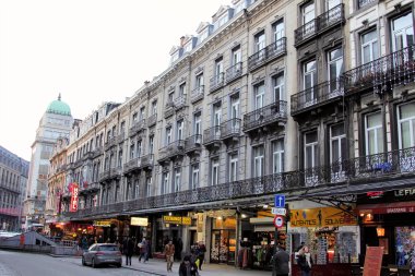 Brussels, Belçika sokaklarında yürüyüş