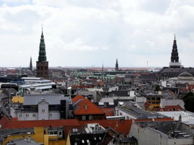 Kopenhag, Danimarka şehrin Üstten Görünüm