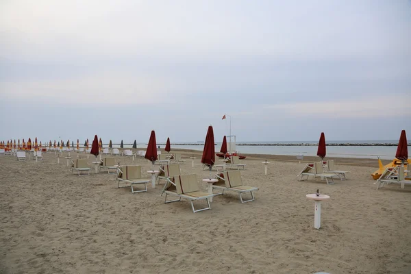 Deserted beach at the resort — Stock Photo, Image
