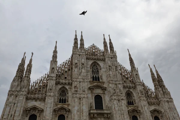 Milano Katedrali'ne Piazza di Duomo, İtalya yer alır — Stok fotoğraf