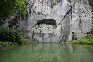 Aslan can. Lucerne, İsviçre'de heykel