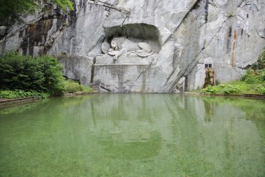 Aslan can. Lucerne, İsviçre'de heykel