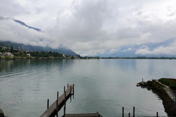 O incrível Lago de Genebra no verão — Fotografia de Stock