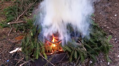 Büyük yangın duman