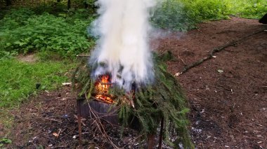 Büyük yangın duman