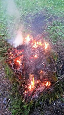 Büyük yangın duman