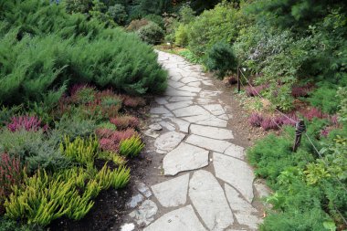 Parkta yayalar için yol