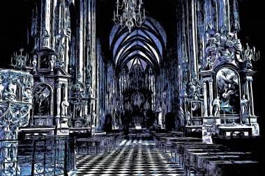Katolik Kilisesi'nin iç. İllüstrasyon