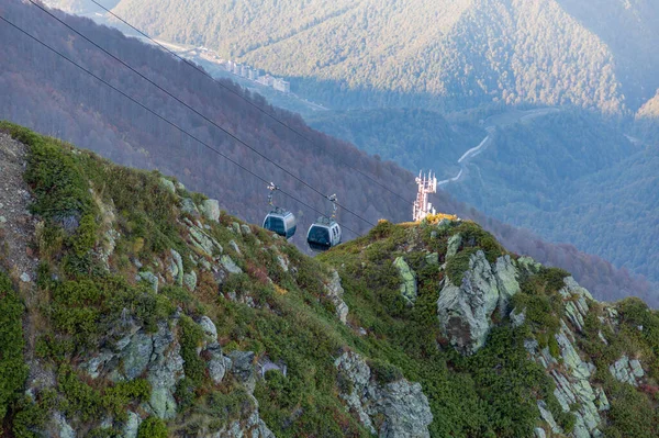 Φθινόπωρο Ορεινό Τοπίο Στο Θέρετρο Της Rosa Khutor Στη Ρωσία — Φωτογραφία Αρχείου