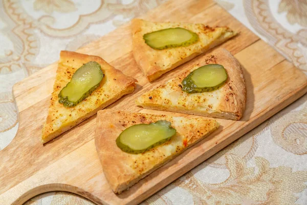 Freshly Cooked Delicious Closed Pie Hot Cheese — Stock Photo, Image