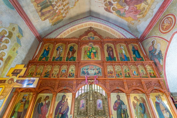 Yantarny Rusia Enero 2021 Interior Iglesia Santísima Señora Theotokos Virgen —  Fotos de Stock