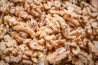 Juglandaceae ailesinin kuru ceviz dokulu yüzeyi. Sağlıklı besin maddeleri