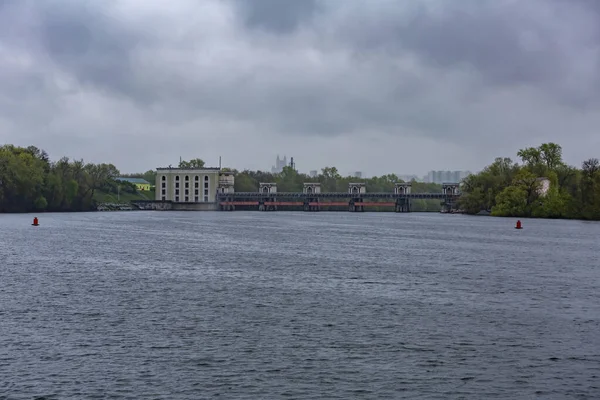 Moscow Russia May 2021 Karamyshevskaya Hydroelectric Power Station Moskva River — Stock Photo, Image