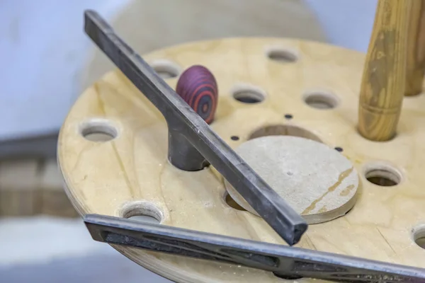 Attrezzo Lavoro Meccanico Falegnameria Produzione Manuale Legno Prodotti Legno Pregiato — Foto Stock