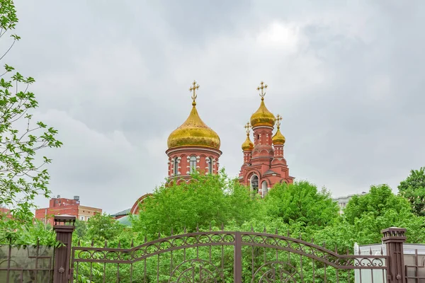 Moscow Russia May 2021 Part Facade Church All Saints Krasnoe — Stock Photo, Image