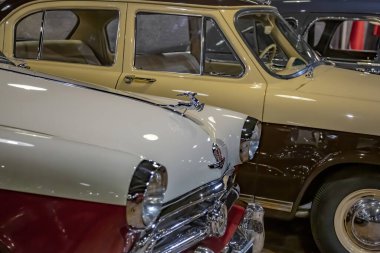 Krasnogorsk bölgesi, Moskova bölgesi, Rusya - 11 Temmuz 2021: Nadir bulunan retro otomobil. Vadim Zadorozhny Araç Müzesi. Avrupa 'nın en büyük özel antika araç müzelerinden biri.