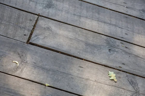 Texturierte Raue Oberfläche Von Holzplanken Spazierweg Park — Stockfoto