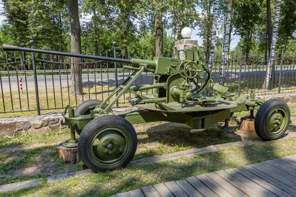 Krasnogorsk District Moscow Region Russia July 2021 Rare Retro Cannon — Stock Photo, Image