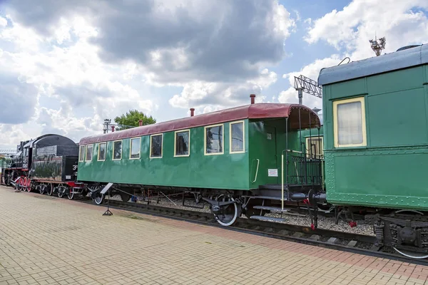 Moscow Russia August 2021 Rare Soviet Retro Railroad Car Exposition — 图库照片