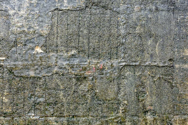 Υφή Επιφάνεια Του Γκρίζου Τσιμεντένιου Τοίχου Γρατσουνιές Και Ρωγμές — Φωτογραφία Αρχείου