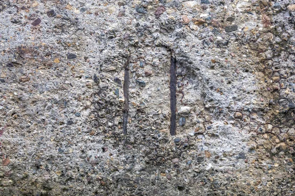 Υφή Επιφάνεια Του Γκρίζου Τσιμεντένιου Τοίχου Γρατσουνιές Και Ρωγμές — Φωτογραφία Αρχείου