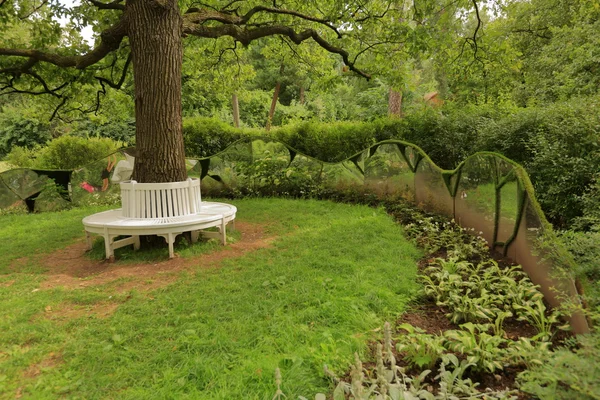 Bench around tree — Stock Photo, Image