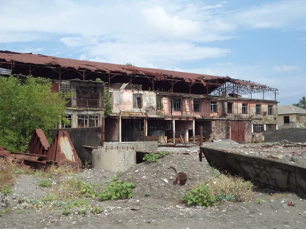 Remains of an abandoned shipyard — Stock Photo, Image