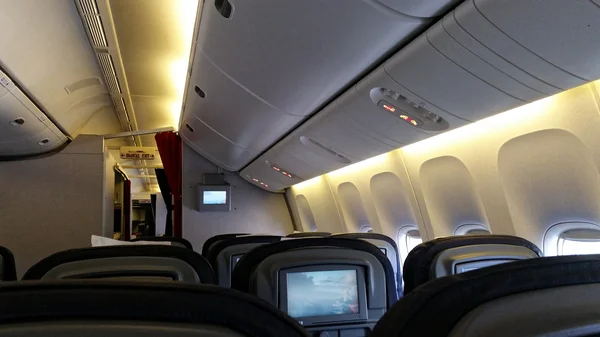 The passenger cabin of the aircraft — Stock Photo, Image