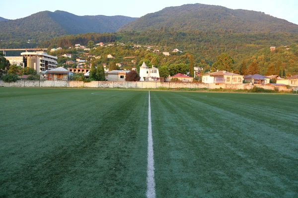 Grama do campo de futebol — Fotografia de Stock