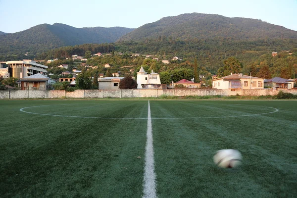 Iarba terenului de fotbal — Fotografie, imagine de stoc