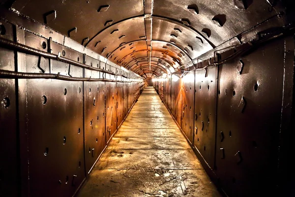 Régi bunker folyosó — Stock Fotó
