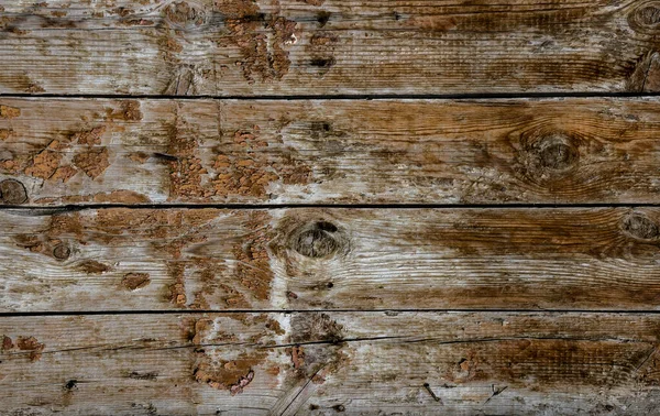 Fond Naturel Planches Bois Avec Peinture Écornée Fissures — Photo