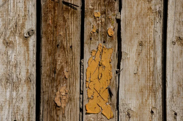 Fond Naturel Planches Bois Avec Peinture Écornée Fissures — Photo