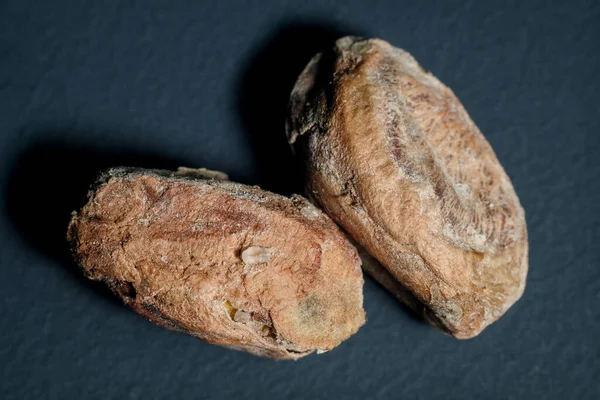 Pistachio Nut Peel Gray Background Shot Macro Shooting — Stock Photo, Image