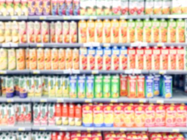 Bulanık süpermarket arka plan tam satır ürünleri