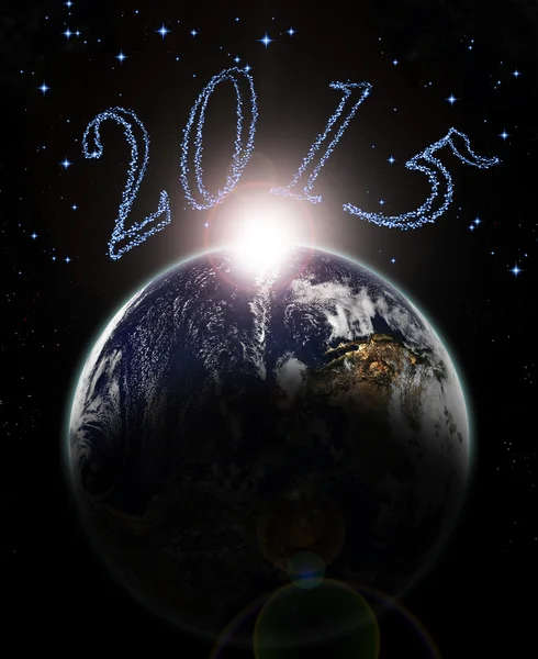 Tidernas år 2015 på jorden - element av denna bild av — Stockfoto