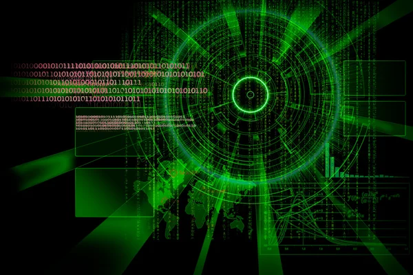 Rendering di un target cyber background futuristico con lig laser — Foto Stock