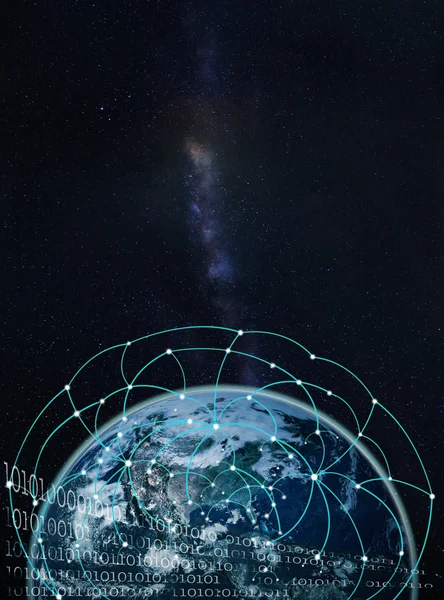 Global network on earth --Elements of this image furnished by NA — Stock Photo, Image