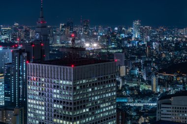 Büyükşehir hükümet ofisinden Tokyo gece görünümü