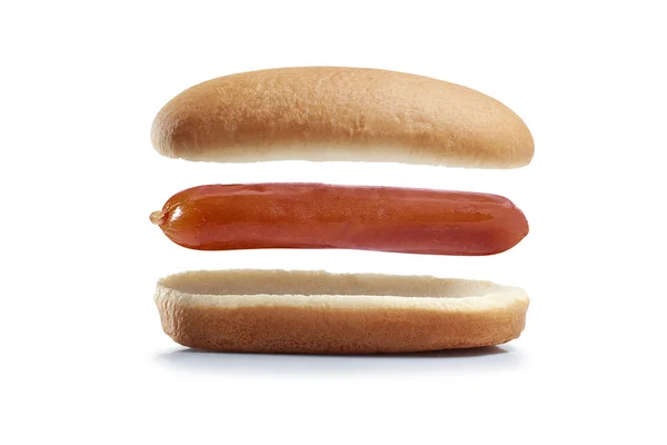 Kenyér Hot dog — Stock Fotó