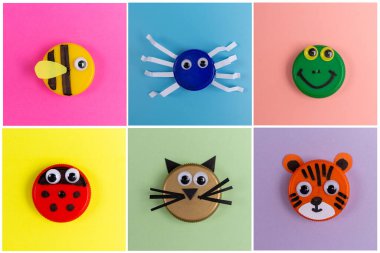 DIY plastik şişe kapağı kapakları