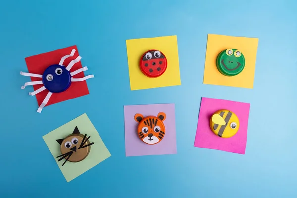 DIY plastik şişe kapağı kapakları