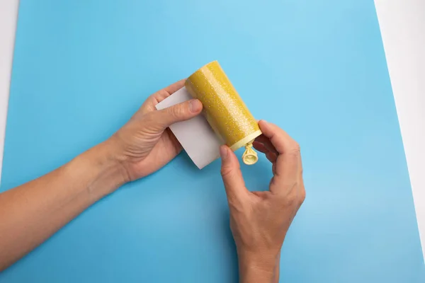 DIY papír sušenka, papírové řemeslo, WC role recyklace — Stock fotografie