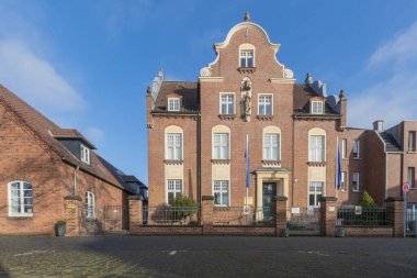 Kamp-Lintorf - Manastırda sergilerin sergilendiği Kloster Kampı Müzesi 'ne bakın, Kuzey Ren Vestfalyası, Almanya, 04.02.2021