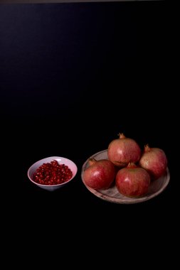 Tohumları yakın plan çekimde, siyah arka plan, siyah arkaplan, makro fotoğraf.