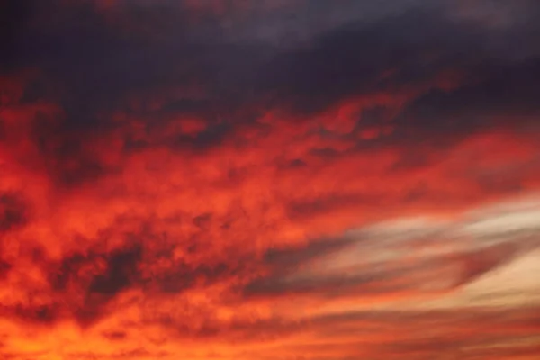 Pôr Sol Céu Céu Laranja Raios Solares Papel Parede Nuvens — Fotografia de Stock